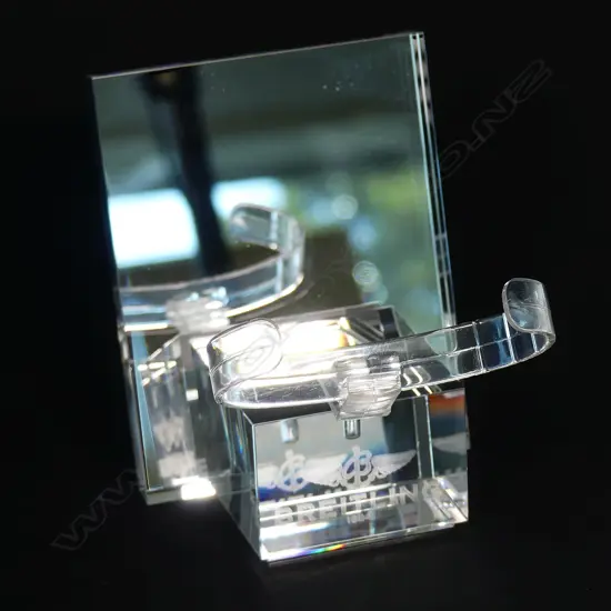 BREITLING 'FINE CRYSTAL MIRROR STAND' BOXED