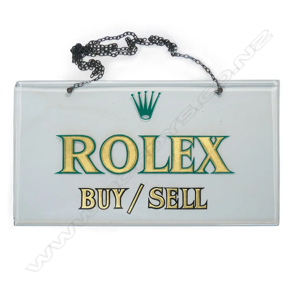 A c.1940s/1950s Rolex hanging glass shop sign Image 1++