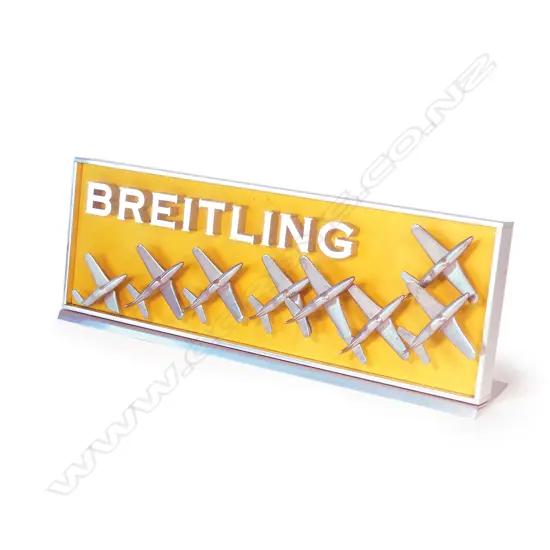 A modern vintage Breitling countertop shop sign