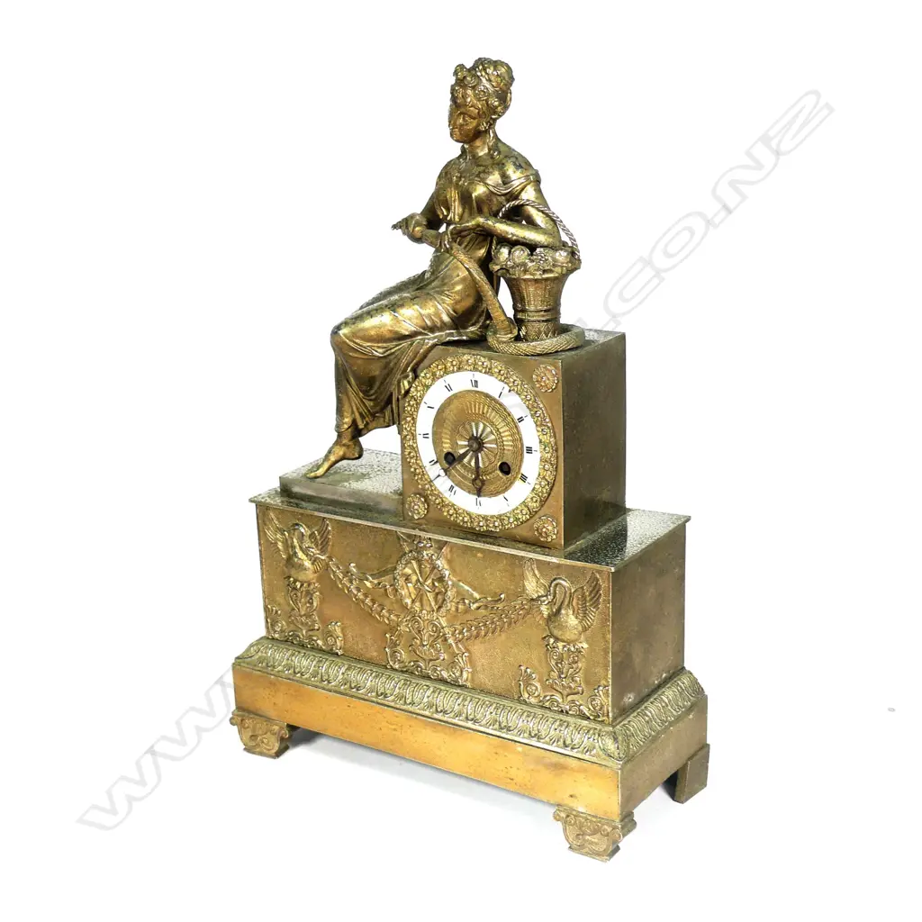 A Viennese mid 19thC mantel clock Image 1++