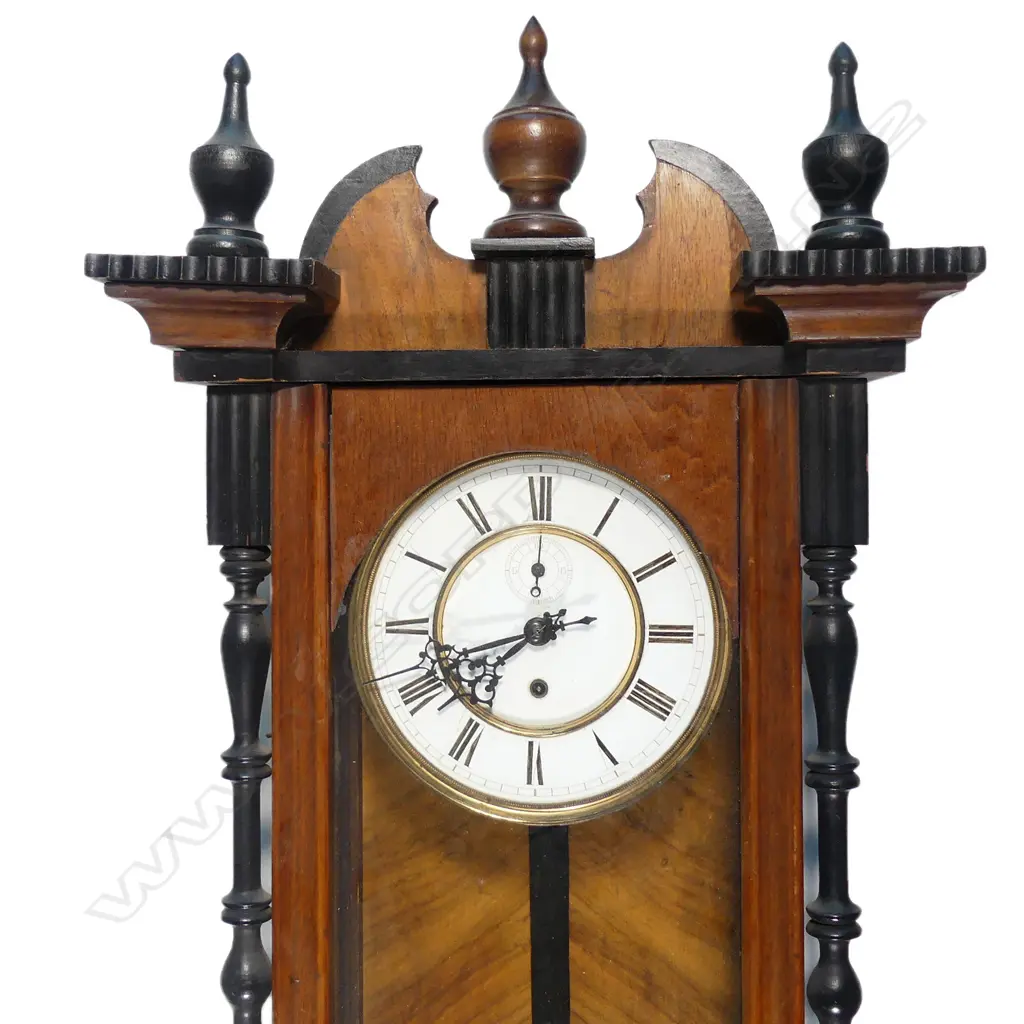 A 19thC Vienna regulator wall clock Image 1++