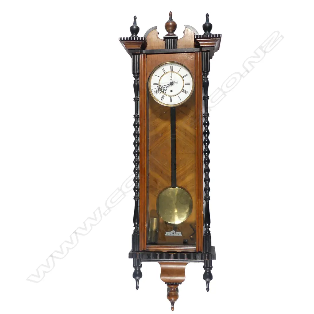 A 19thC Vienna regulator wall clock Image 1++