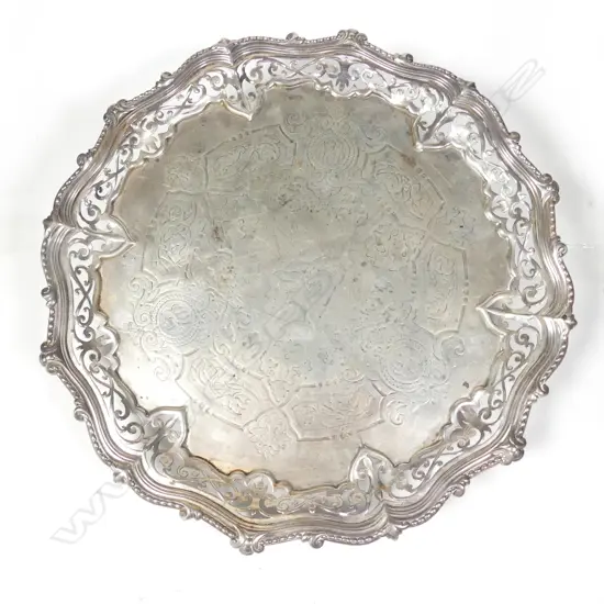 A Victorian silver salver