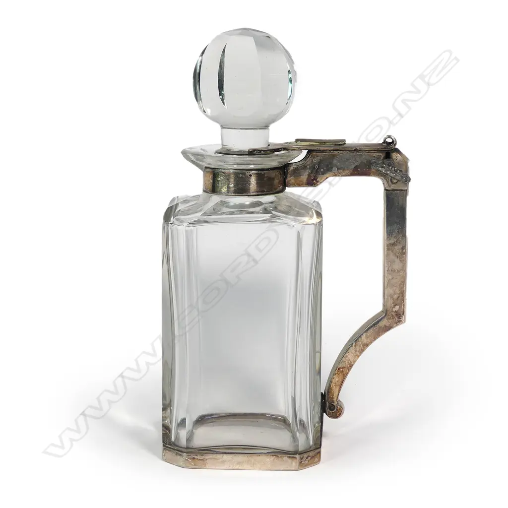 A. W.M.F. silver plate lockable decanter Image 1++