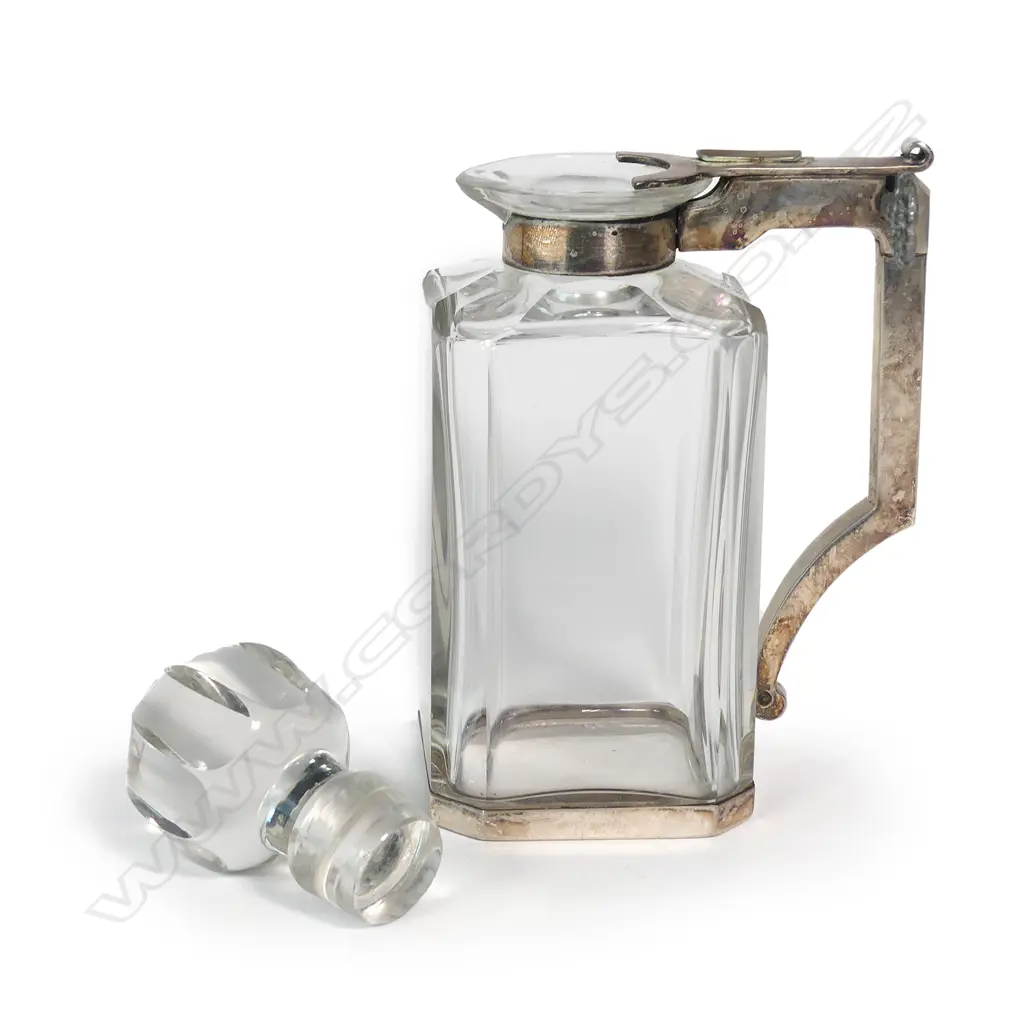 A. W.M.F. silver plate lockable decanter Image 1++