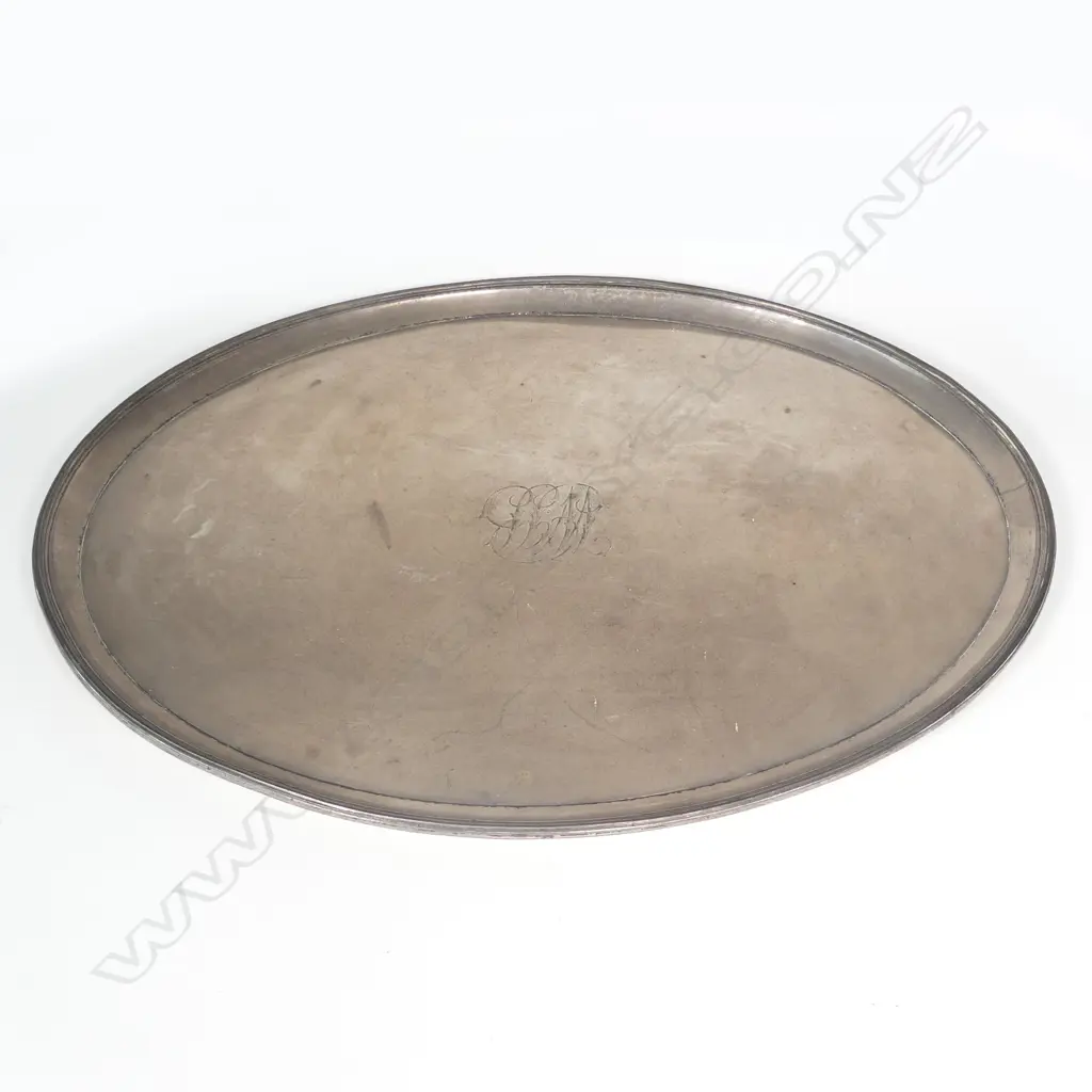 An Old Sheffield Plate oval salver Image 1++