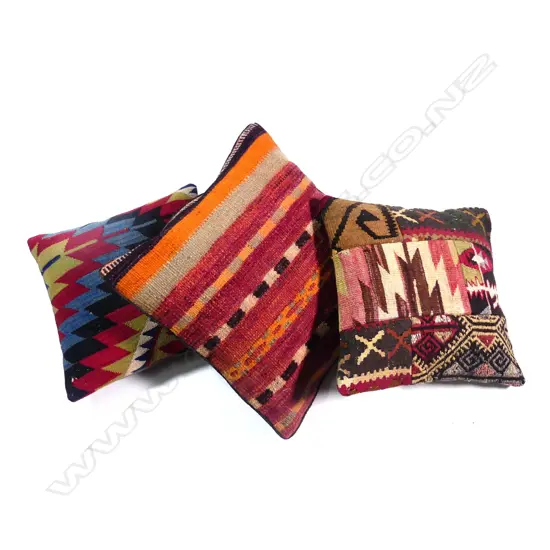 Three kilim cushions