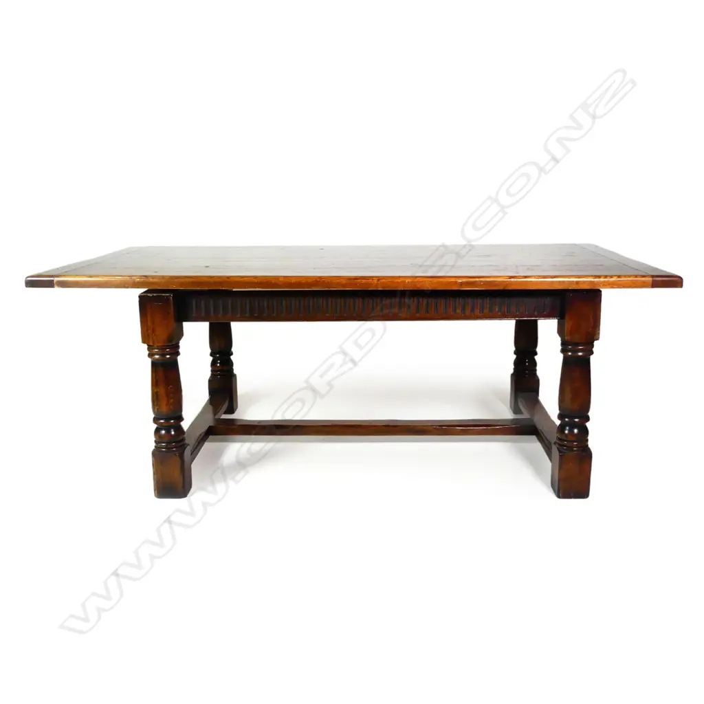 A French oak refectory dining table Image 1++