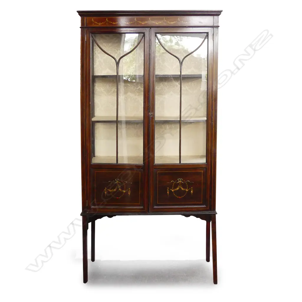 An Edwardian Sheraton Revival display cabinet Image 1++