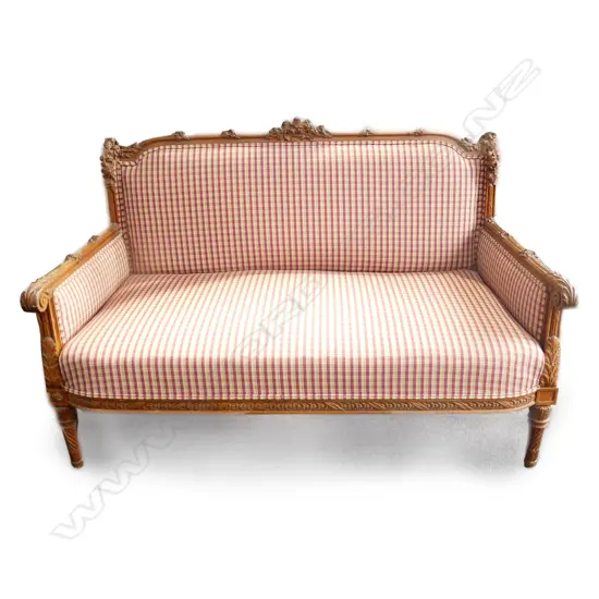 A fine 19thC French Empire style fruitwood canapé