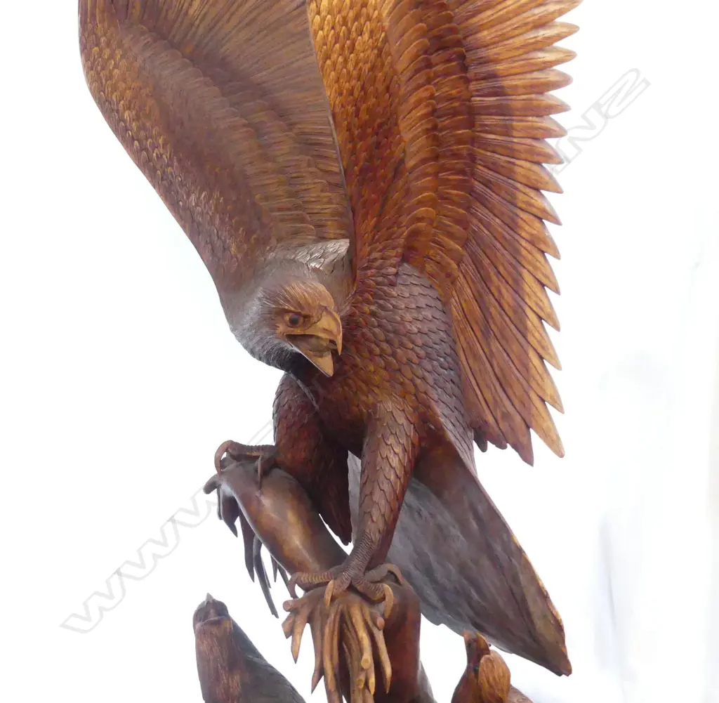 A large and impressive carved wooden eagle Image 1++