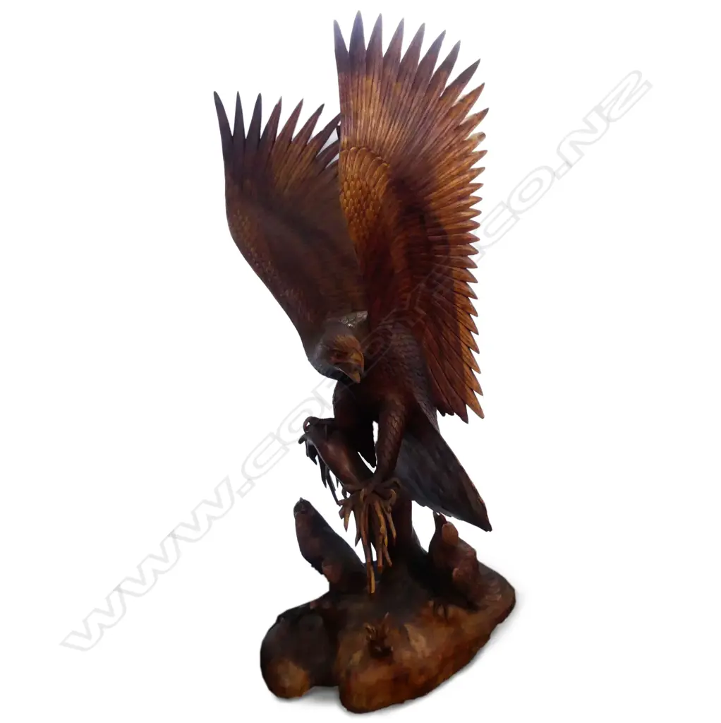 A large and impressive carved wooden eagle Image 1++