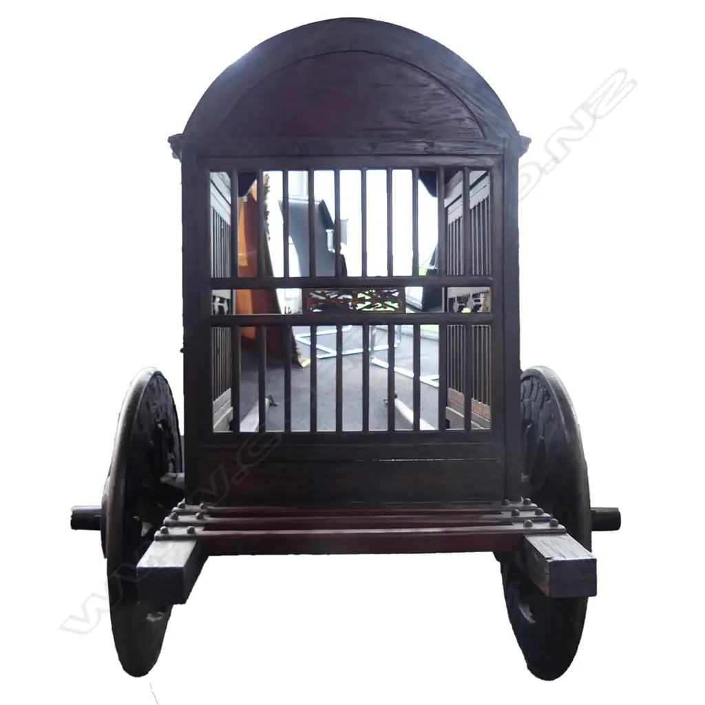 A Chinese wooden covered cart Image 1++