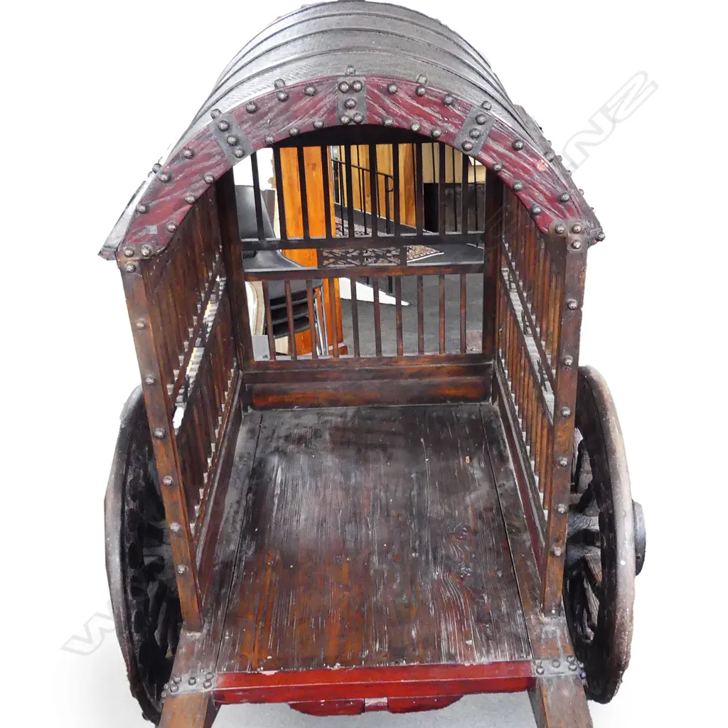 A Chinese wooden covered cart Image 1++
