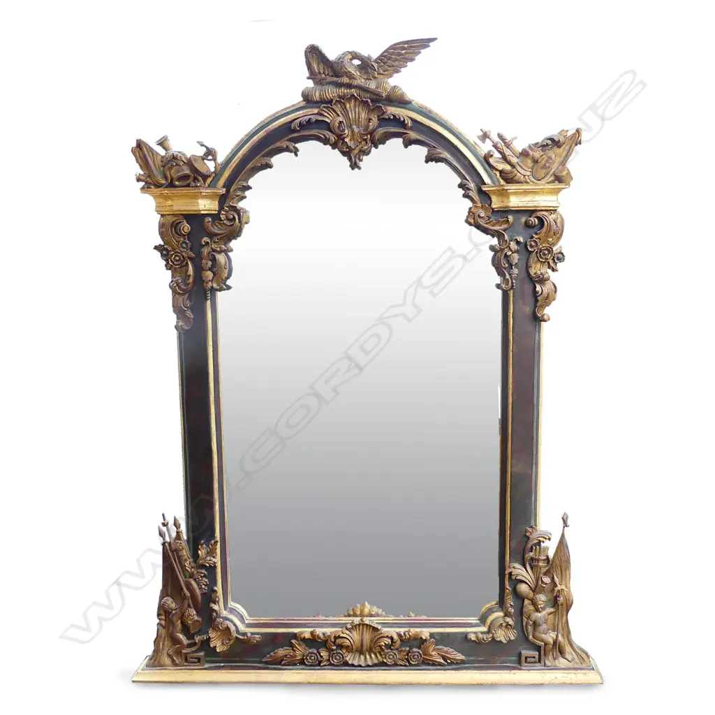 A French style over mantel mirror Image 1++