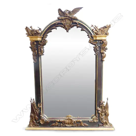 A French style over mantel mirror