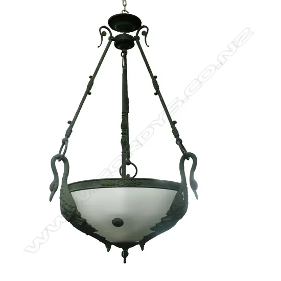 An antique style ceiling light shade
