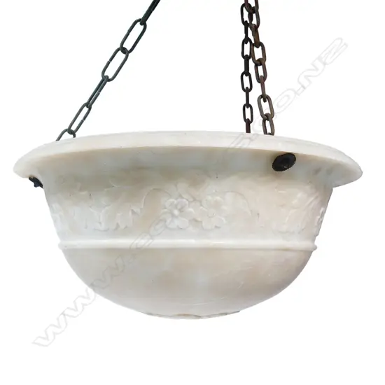 An Art Deco alabaster light shade