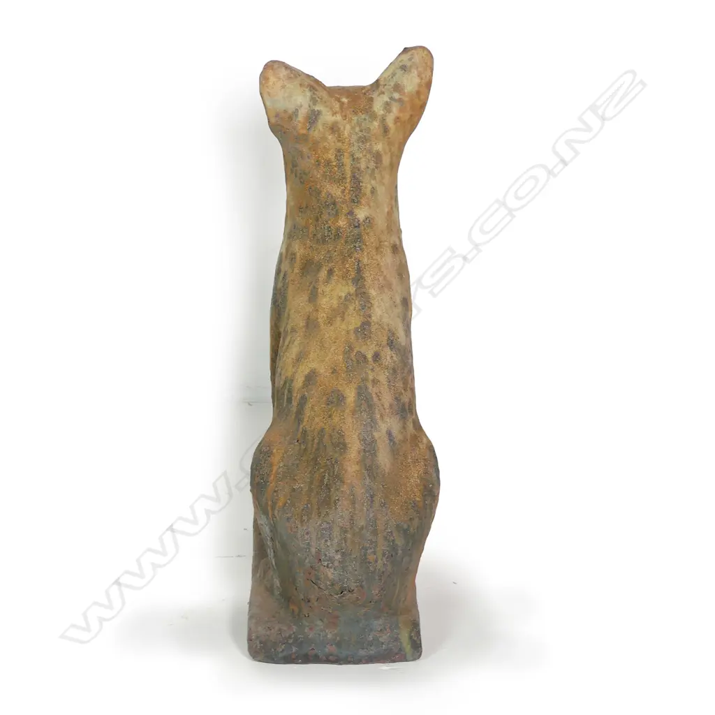 An ancient Egyptian style seated pottery cat Image 1++