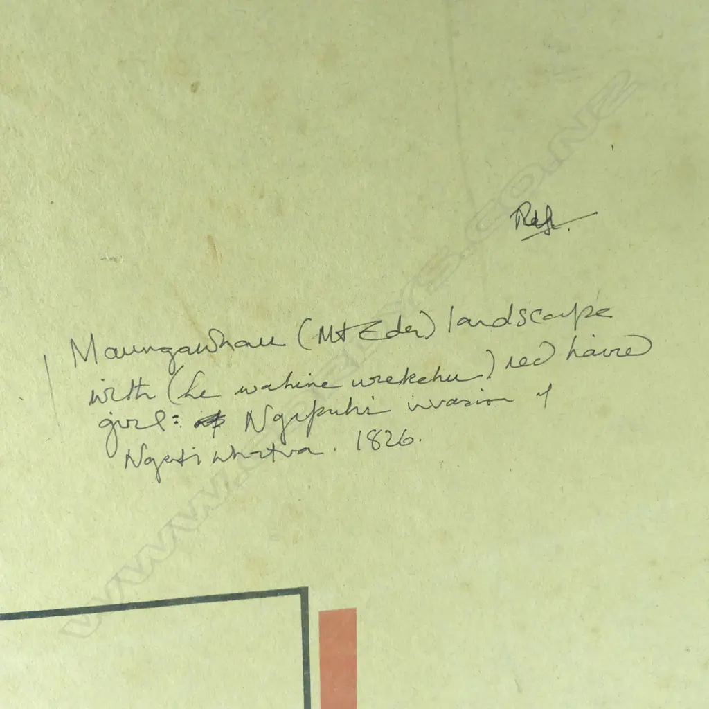 Alan Taylor 'Maungawhau Landscape with He Wahine Urukehu' Image 1++