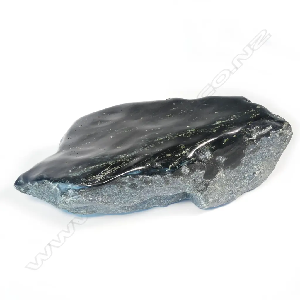 Impressive large dark green 48kg pounamu boulder Image 1++