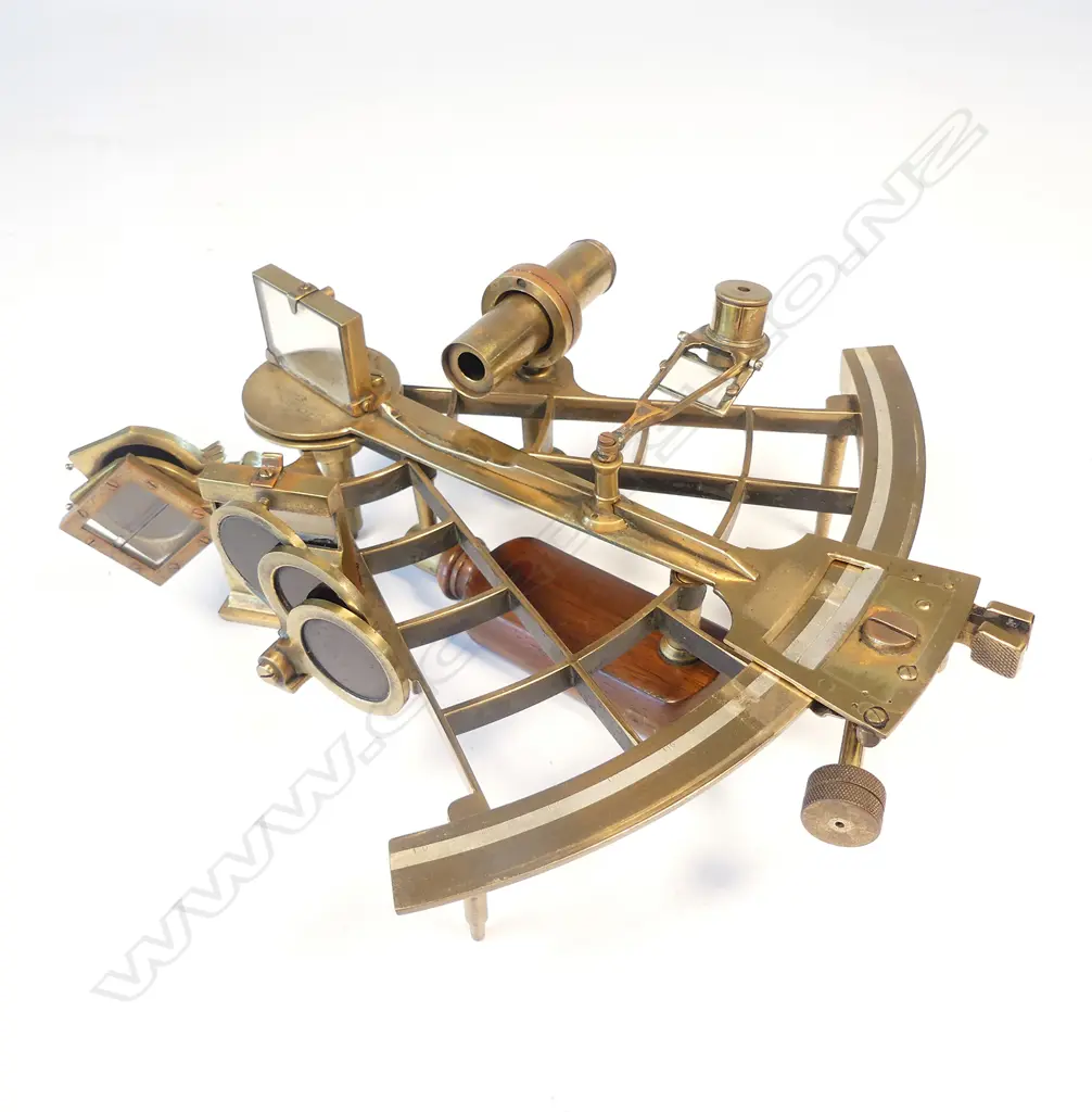 A brass sextant by Whyte Thompson & Co Image 1++
