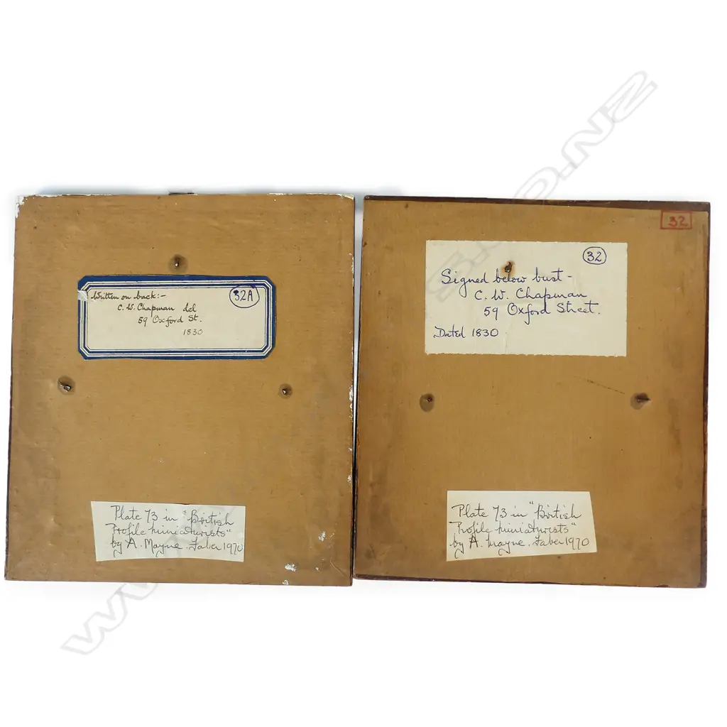 A pair of George IV profile portrait miniature silhouettes Image 1++