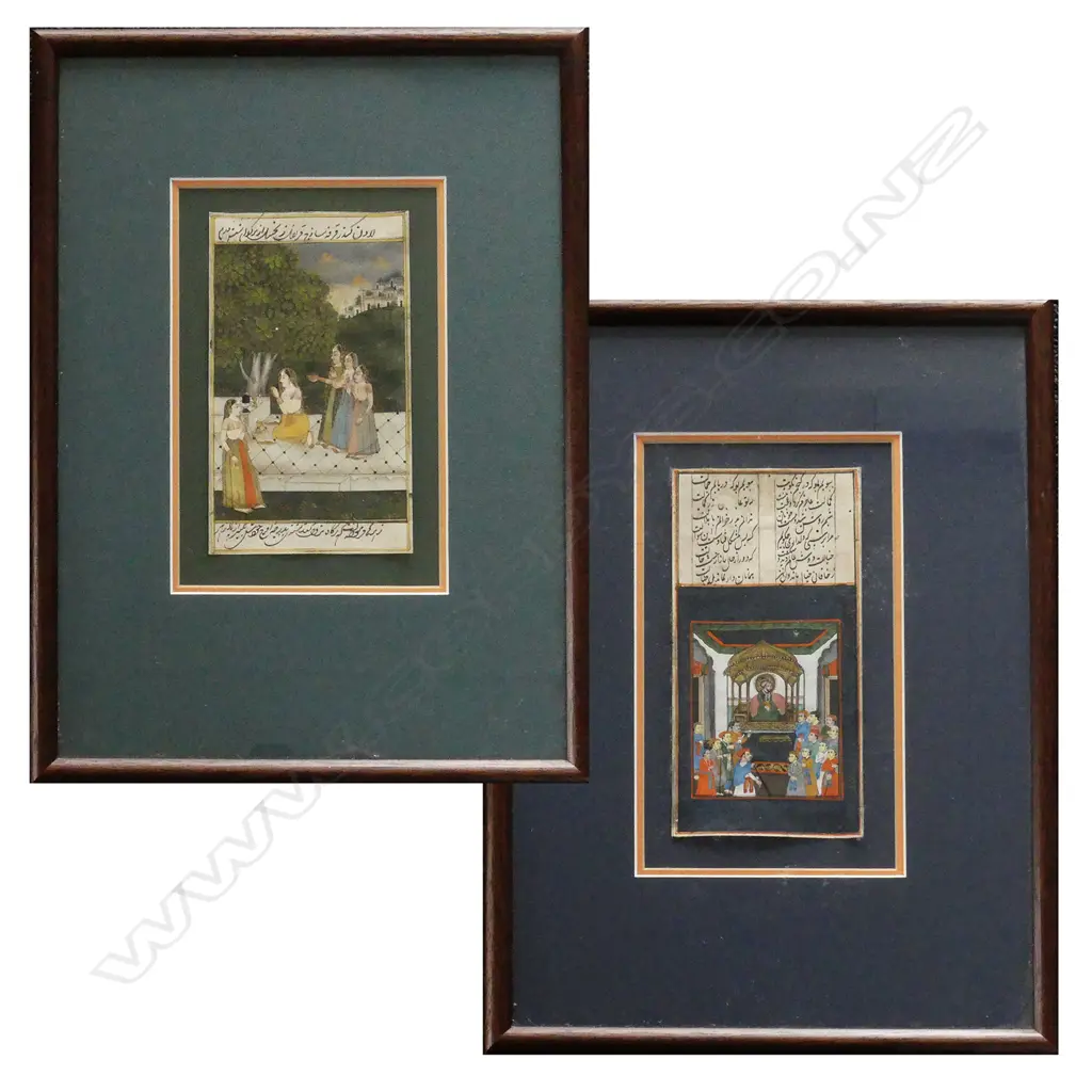 Two Indian miniature paintings Image 1++