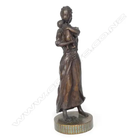 Attributed Mary Baker Mother and Child bronze