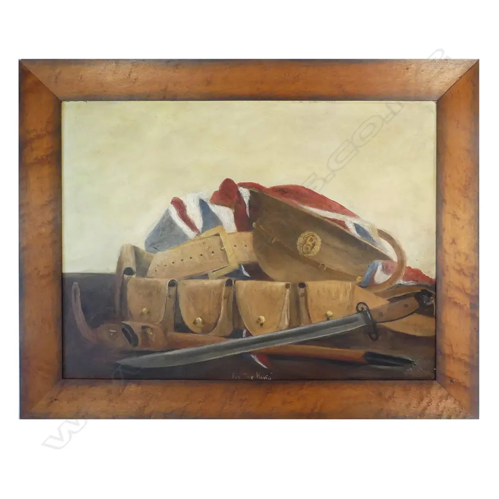 A patriotic WWI oil painting 'For the King' Image 1++