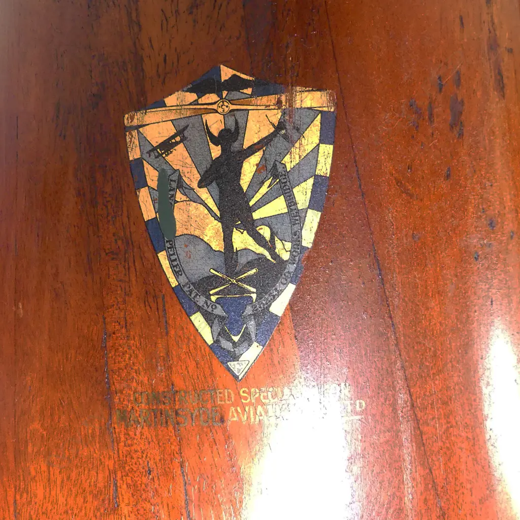 A rare WWI Martinsyde Aviation (1908-1922) two-bladed airplane propeller Image 1++