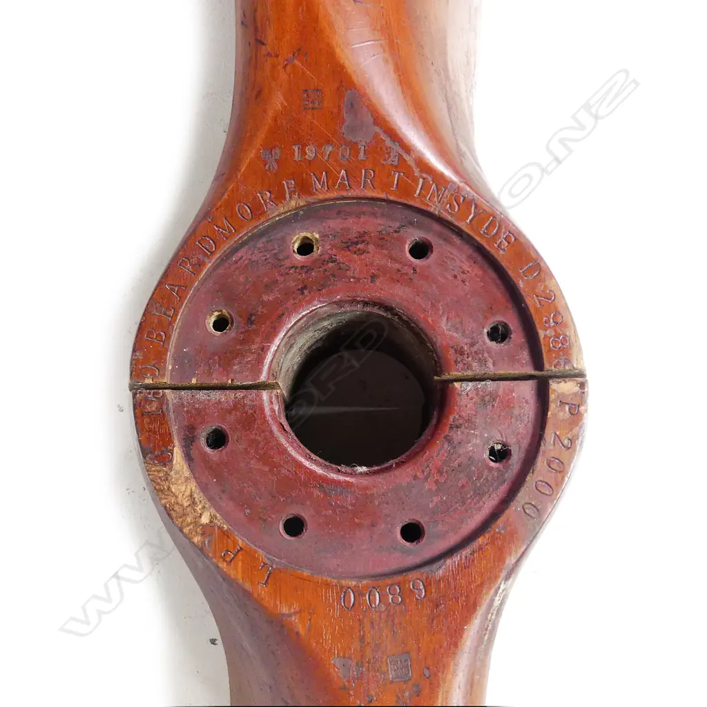 A rare WWI Martinsyde Aviation (1908-1922) two-bladed airplane propeller Image 1++