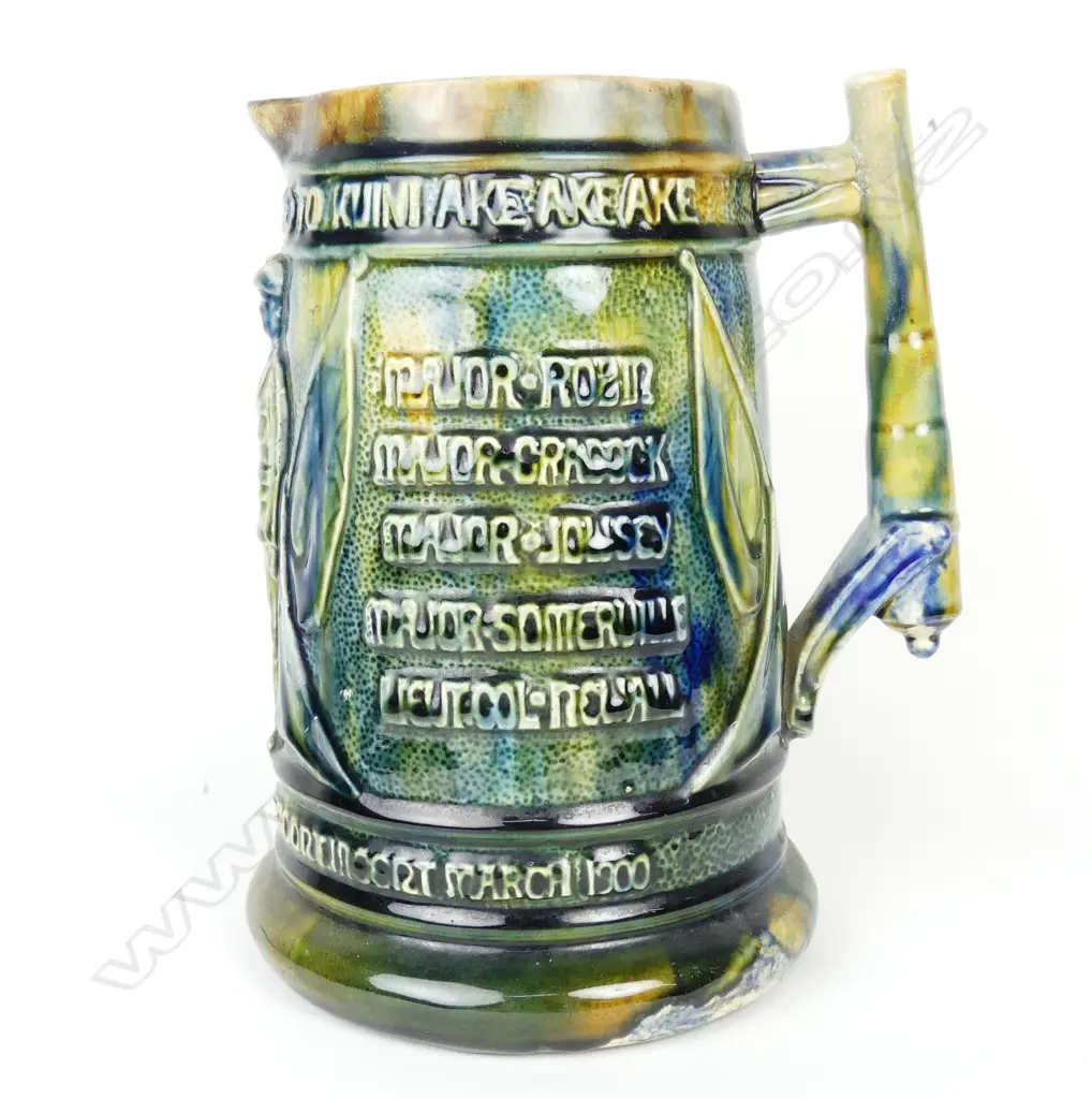 A rare Peter Hutson & Co. pottery commemorative Boer War jug (1899-1902) Image 1++