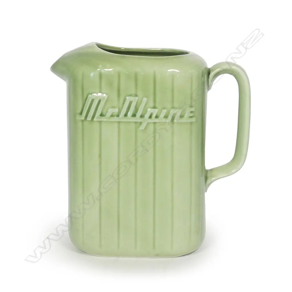 A Crown Lynn green McAlpine refrigerator jug Image 1++