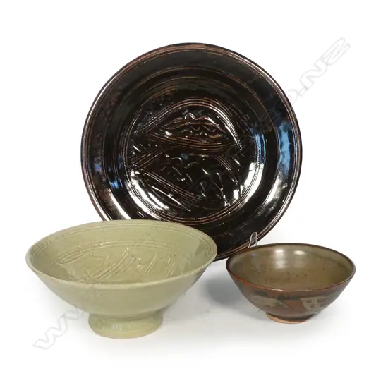 Three Crewenna Pottery (Harry & May Davis) pieces