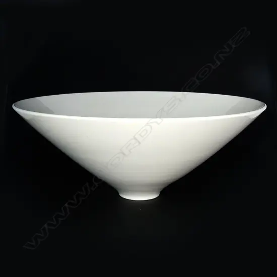 A Graham Ambrose white glazed flared bowl