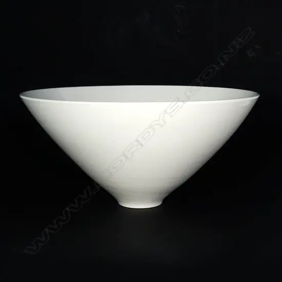 A Graham Ambrose white glazed flared bowl