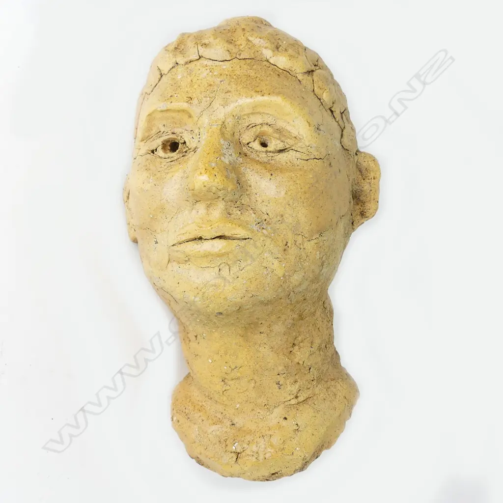 A vintage studio art sculpted terracotta head Image 1++