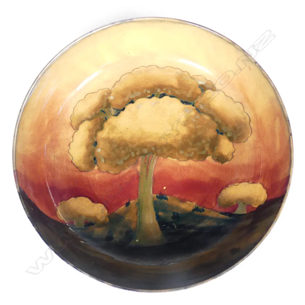 A William Moorcroft 'Eventide' landscape design footed bowl Image 1++