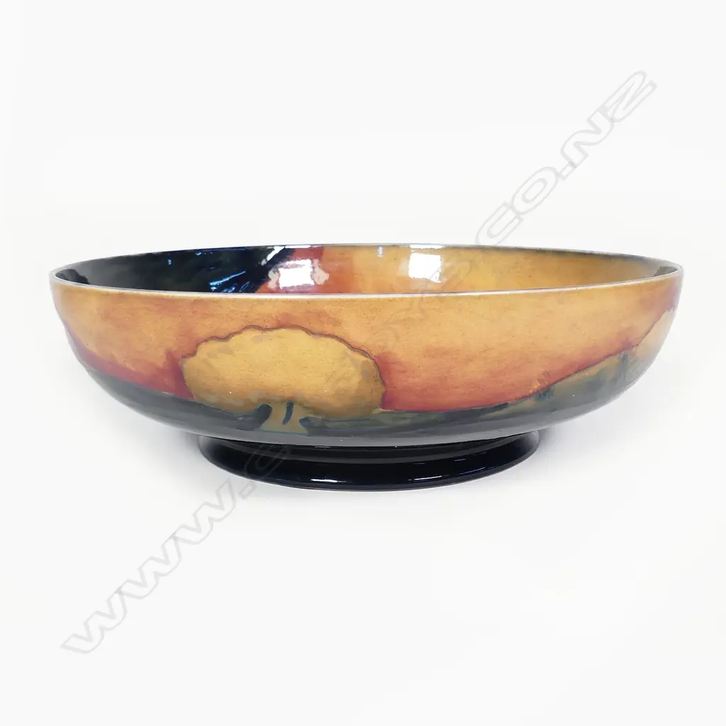 A William Moorcroft 'Eventide' landscape design footed bowl Image 1++