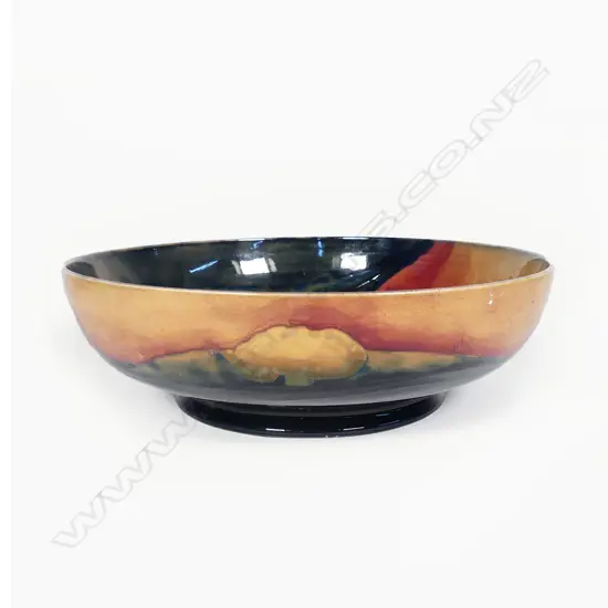 A William Moorcroft 'Eventide' landscape design footed bowl