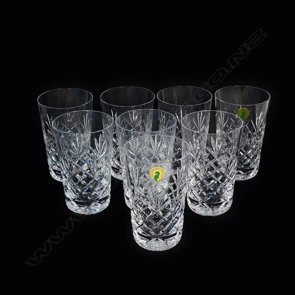 A set of 8 Waterford crystal highball drinking glasses Image 1++
