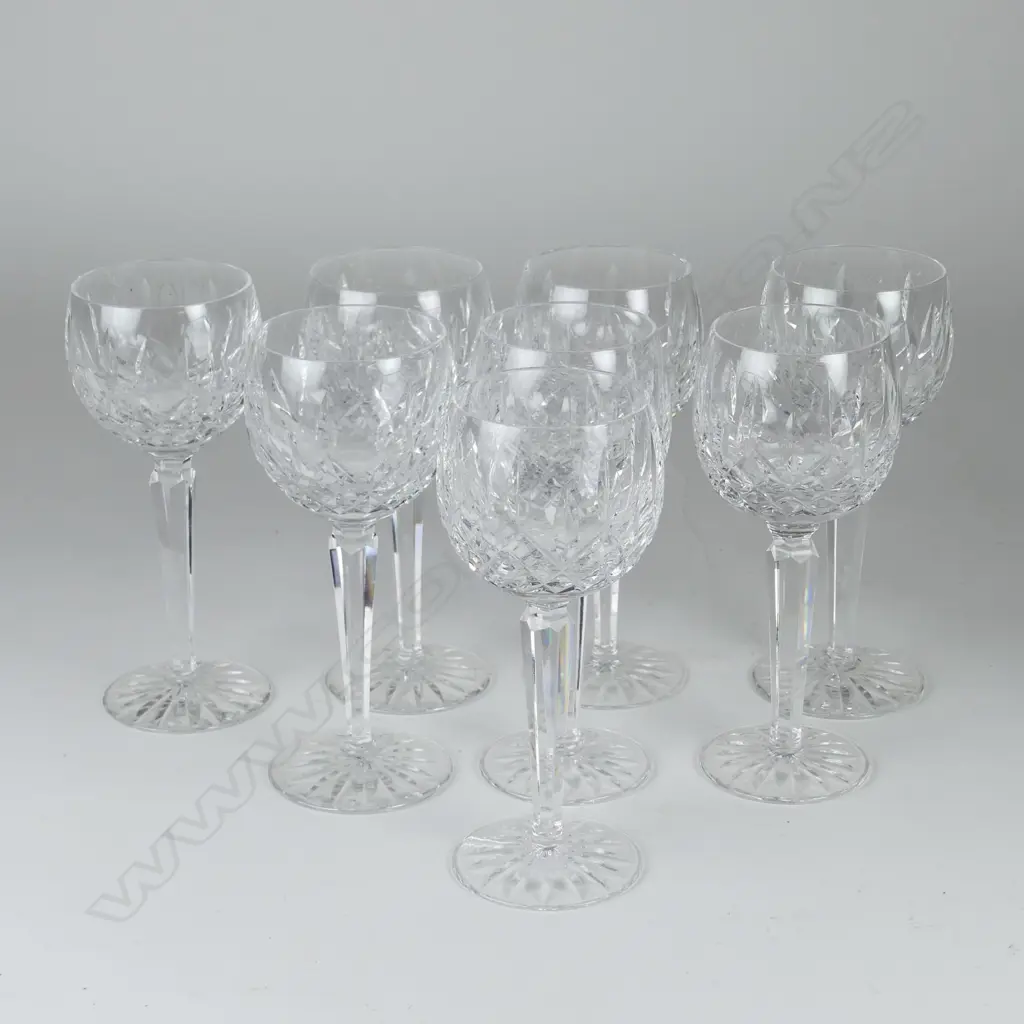 A set of eight Waterford wine glasses Image 1++