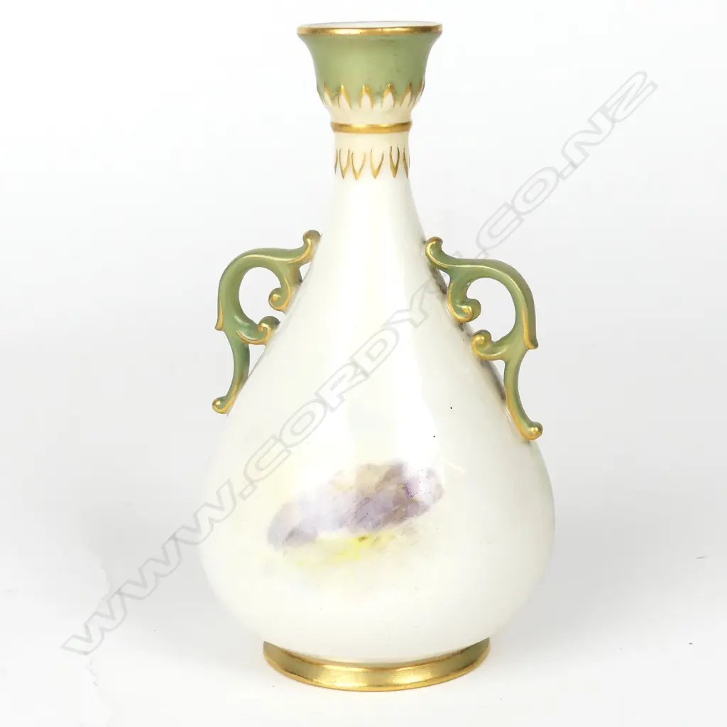 A Royal Worcester Harry Stinton highland cattle painted vase Image 1++