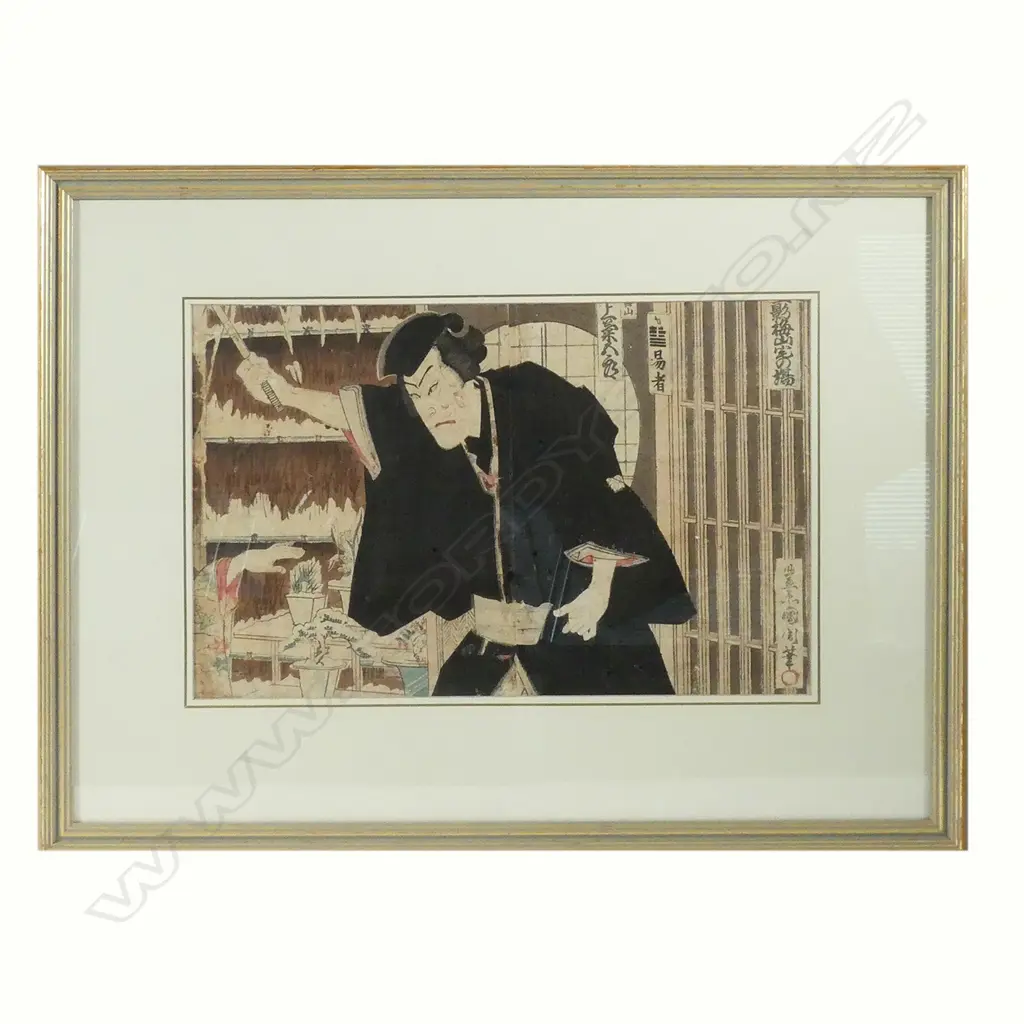 A late 19thC ukiyo-e diptych Image 1++