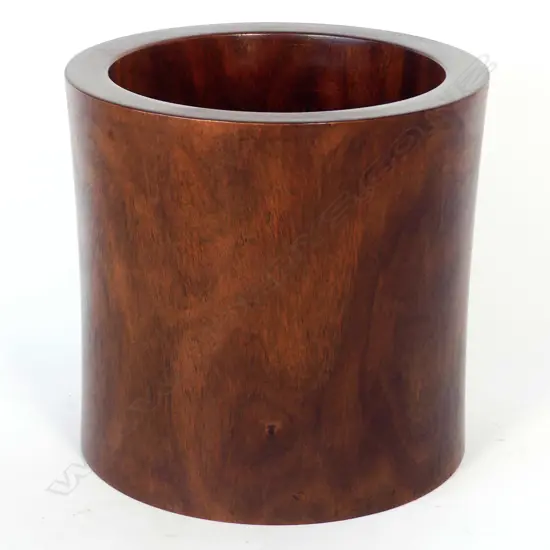 A large rosewood brushpot