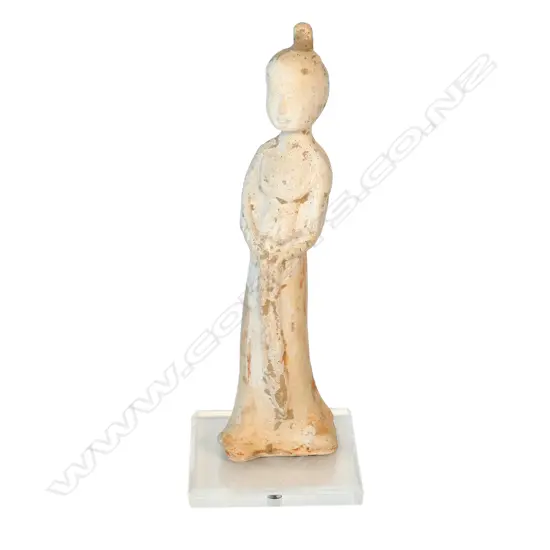 A Chinese clay figurine