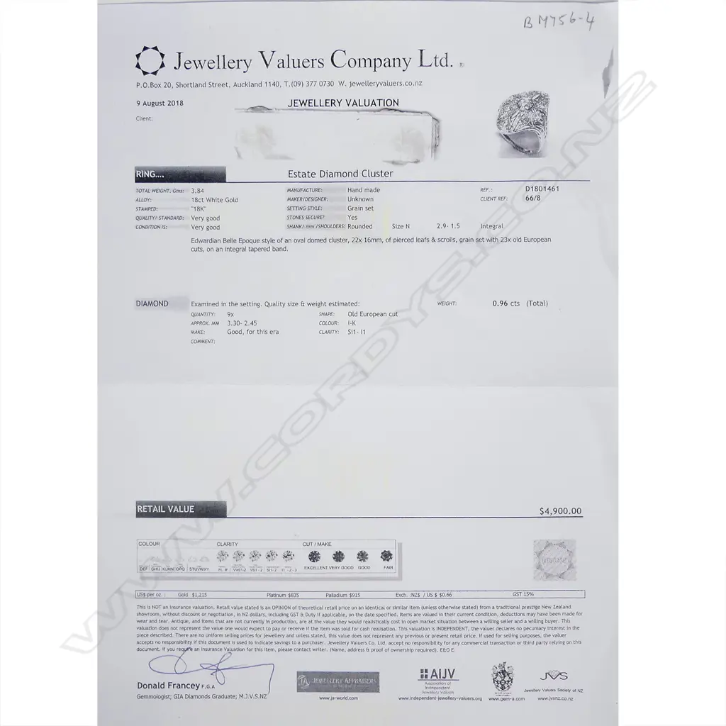 A Belle Epoque 18ct white gold and diamond ring Image 1++