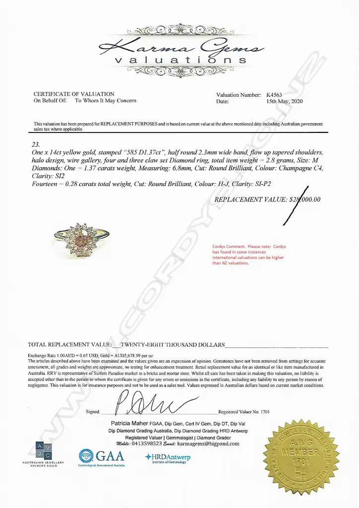 A 14ct gold and diamond ring Image 1++