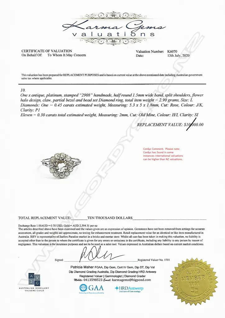 An antique platinum and diamond ring Image 1++